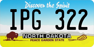 ND license plate IPG322