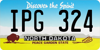 ND license plate IPG324