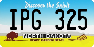 ND license plate IPG325