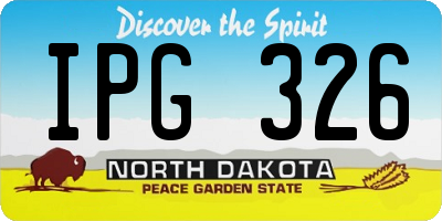 ND license plate IPG326