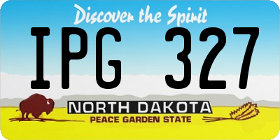 ND license plate IPG327