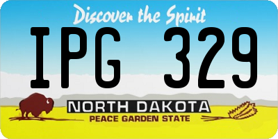 ND license plate IPG329