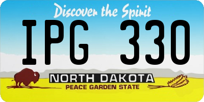 ND license plate IPG330
