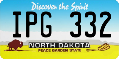 ND license plate IPG332