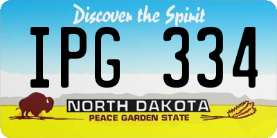 ND license plate IPG334
