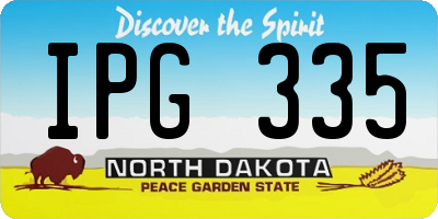 ND license plate IPG335