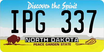 ND license plate IPG337