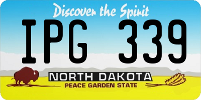 ND license plate IPG339