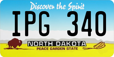 ND license plate IPG340