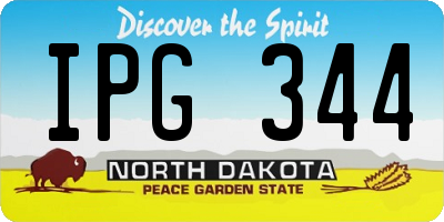 ND license plate IPG344