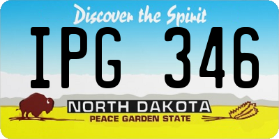 ND license plate IPG346