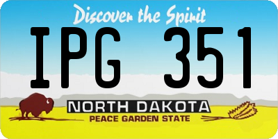 ND license plate IPG351