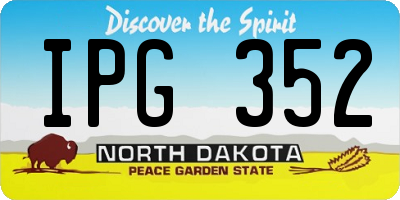 ND license plate IPG352