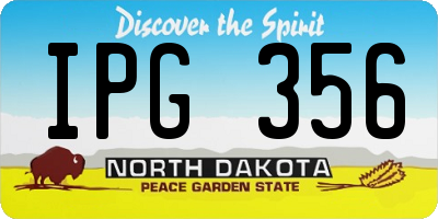 ND license plate IPG356