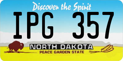 ND license plate IPG357