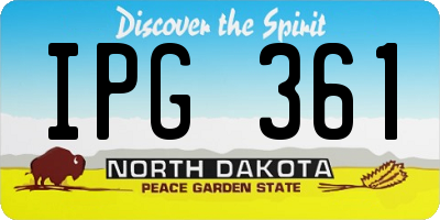 ND license plate IPG361