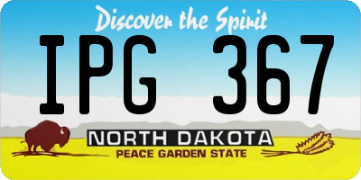 ND license plate IPG367