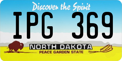 ND license plate IPG369