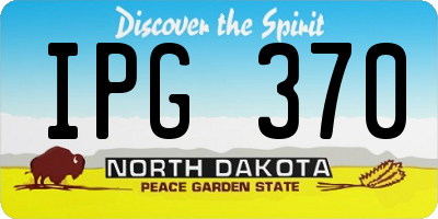 ND license plate IPG370
