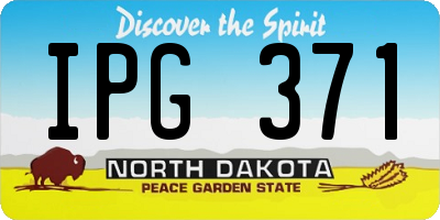 ND license plate IPG371