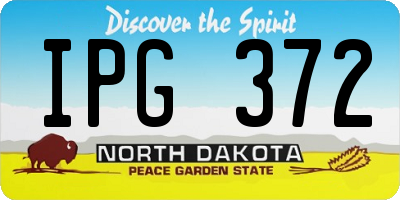 ND license plate IPG372