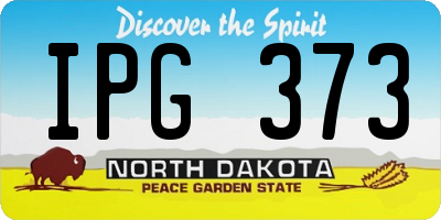 ND license plate IPG373