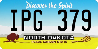 ND license plate IPG379