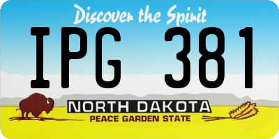 ND license plate IPG381