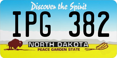 ND license plate IPG382