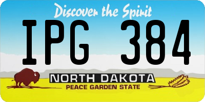 ND license plate IPG384