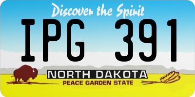 ND license plate IPG391