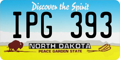 ND license plate IPG393