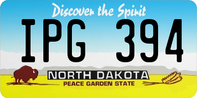 ND license plate IPG394