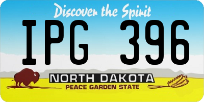 ND license plate IPG396