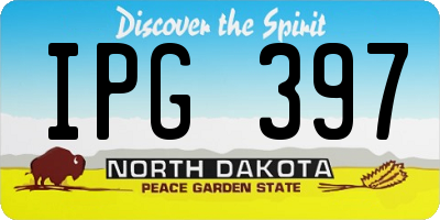 ND license plate IPG397