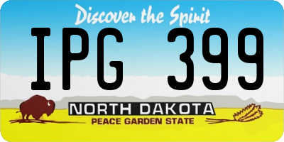 ND license plate IPG399