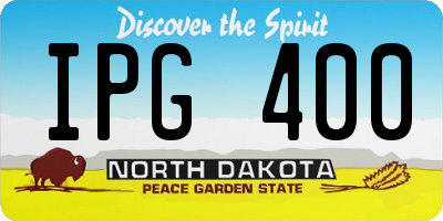 ND license plate IPG400