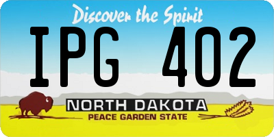 ND license plate IPG402