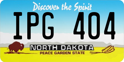 ND license plate IPG404
