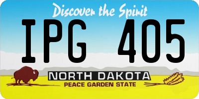 ND license plate IPG405