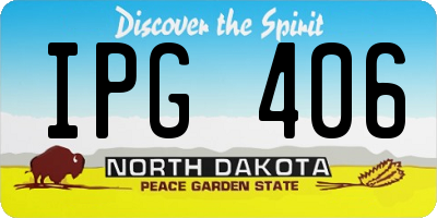 ND license plate IPG406