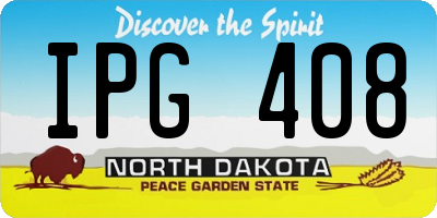 ND license plate IPG408