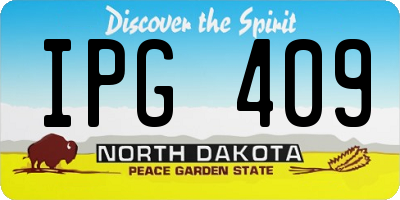 ND license plate IPG409