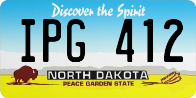 ND license plate IPG412