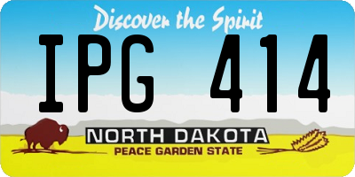 ND license plate IPG414