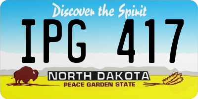 ND license plate IPG417