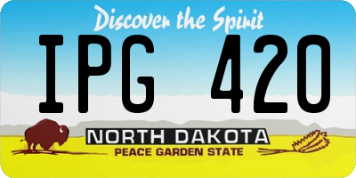 ND license plate IPG420