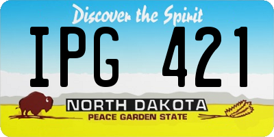ND license plate IPG421