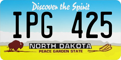 ND license plate IPG425
