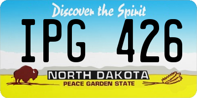 ND license plate IPG426